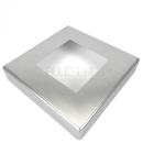 Edelstahl Abdeckrosette 95x95 mm Eckig Rosette Quadratrohr 50x50 Vierkantrohr V2A Geländer Pfosten Profil